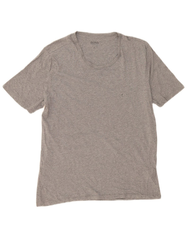 Camiseta masculina Hugo Boss Top XL algodão cinza