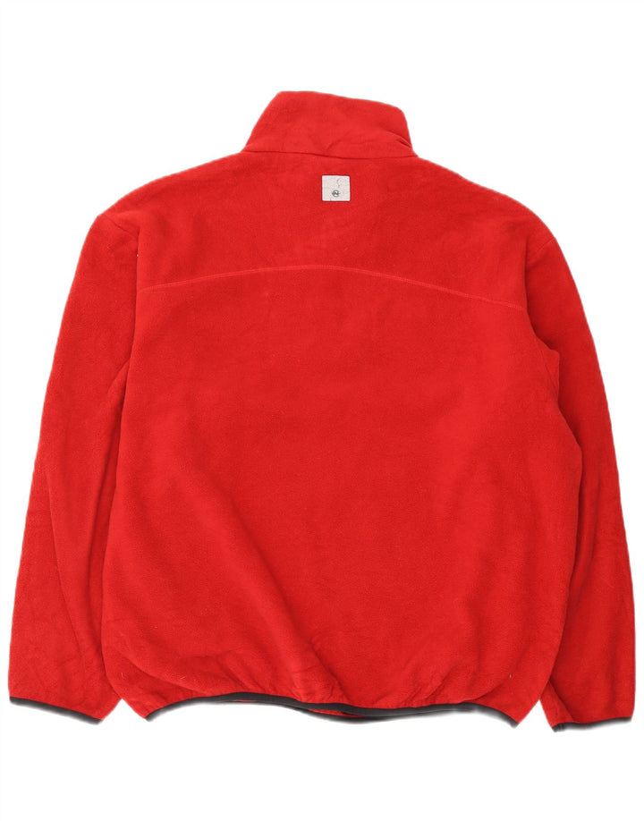Suéter de lã masculino Nautica com zíper e gola XL poliéster vermelho