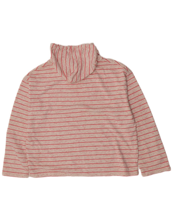 Animal Womens Oversized Capuz Jumper UK 16 Grande Bege Listrado