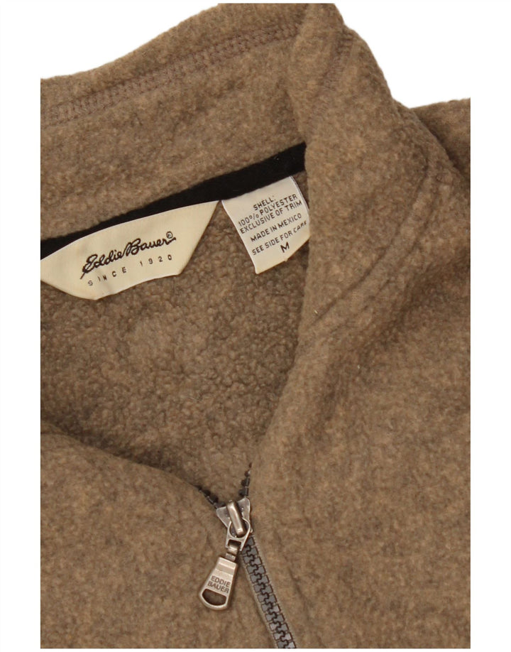 Jaqueta de lã feminina EDDIE BAUER UK 14 poliéster marrom médio