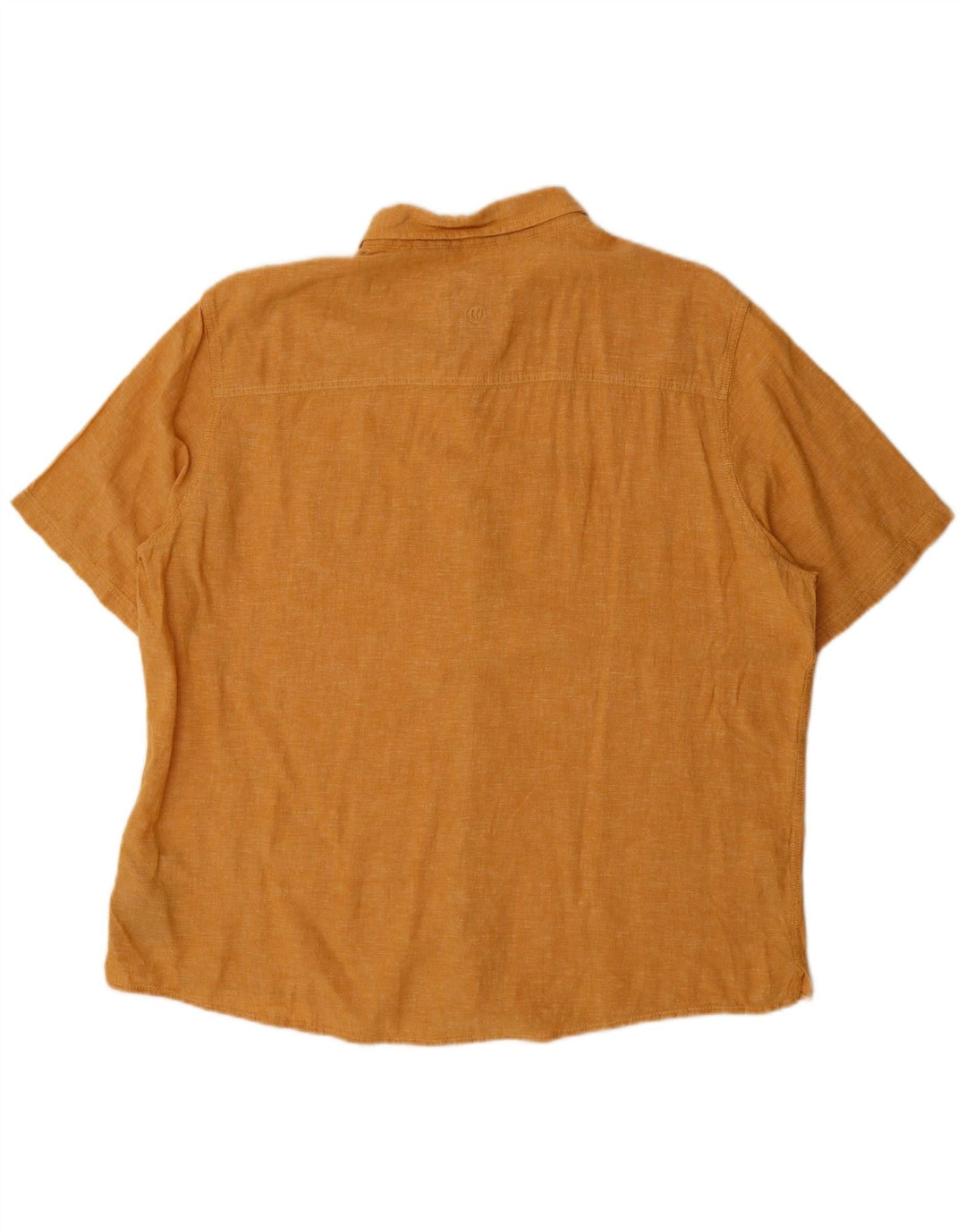 Camisa masculina de manga curta FAT FACE 2XL linho amarelo