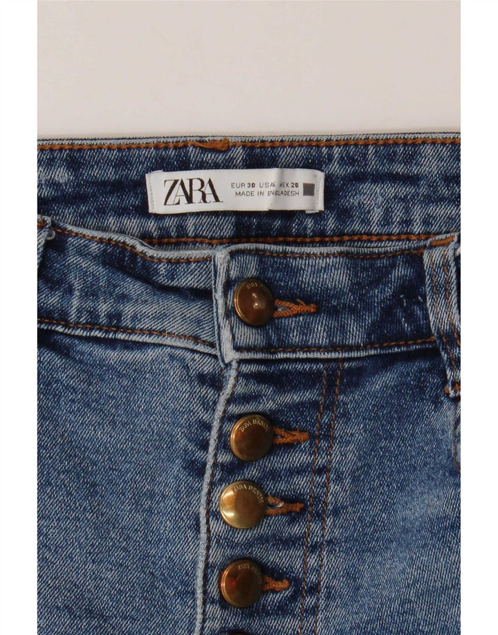 Zara Jeans Bootcut Feminino EU 38 Pequeno W28 L25 Azul Algodão