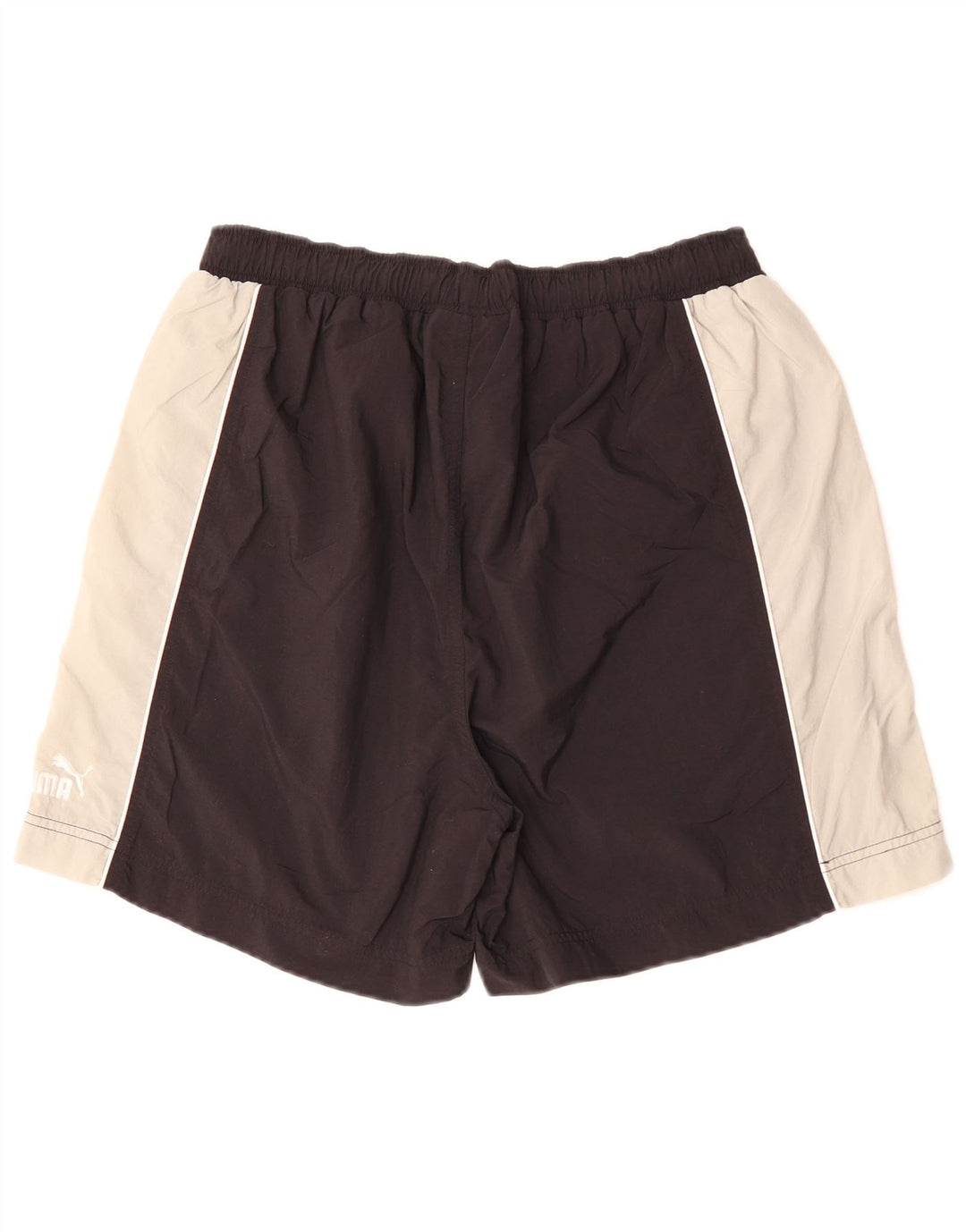 Shorts esportivos masculinos PUMA grande poliéster colorblock preto