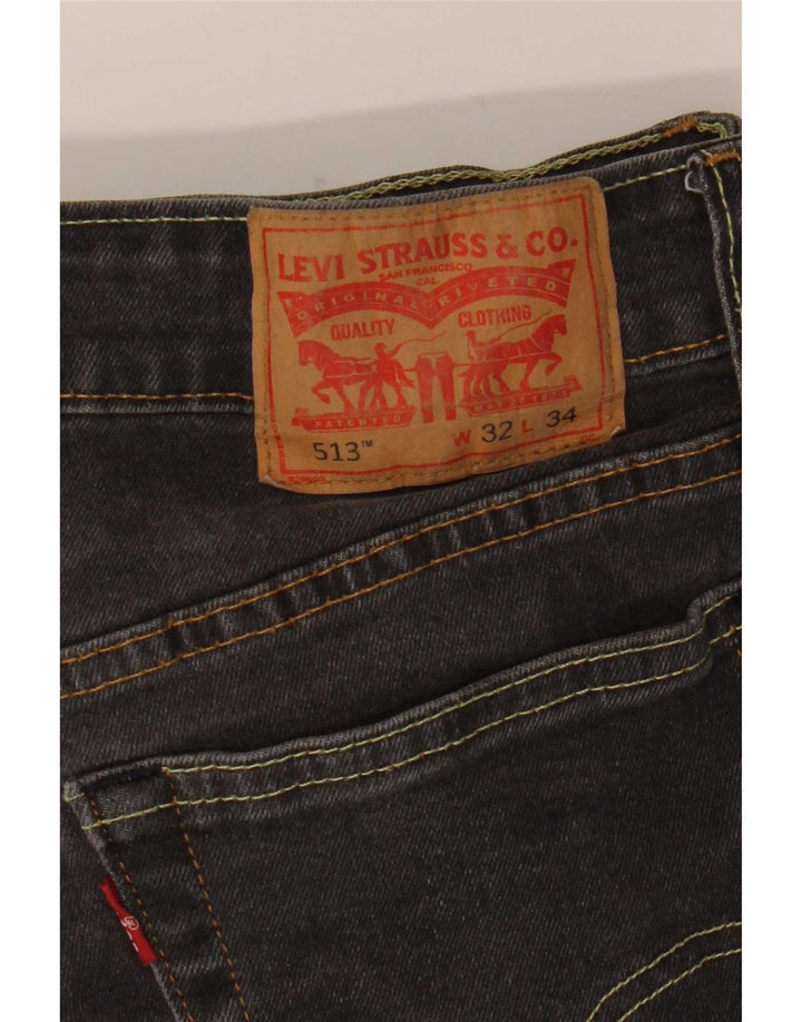 Jeans Levi's Slim Straight Masculino W32 L28 Algodão Cinza