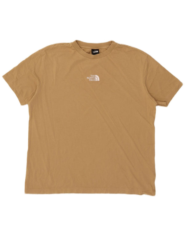 Camiseta feminina The North Face com estampa solta e ajuste UK 14 médio cáqui