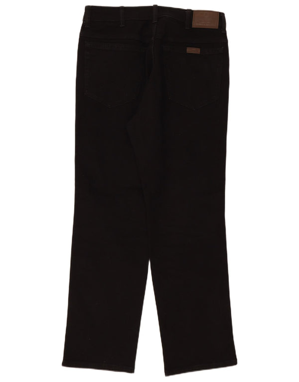Wrangler Masculino Regular Straight Jeans W34 L30 Algodão Preto