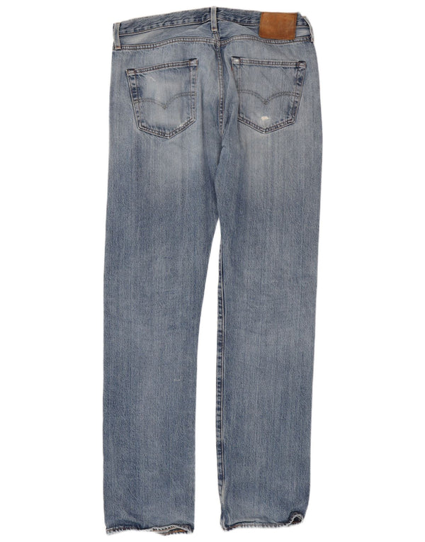 Calça jeans slim masculina Levi's desgastada W34 L35 azul