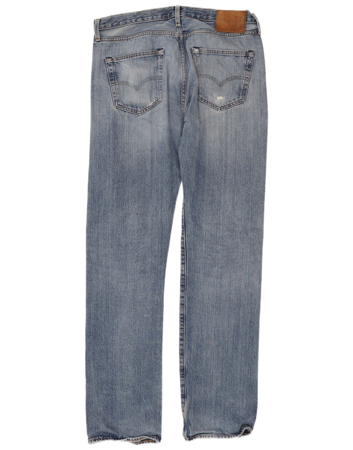 Calça jeans slim masculina Levi's desgastada W34 L35 azul