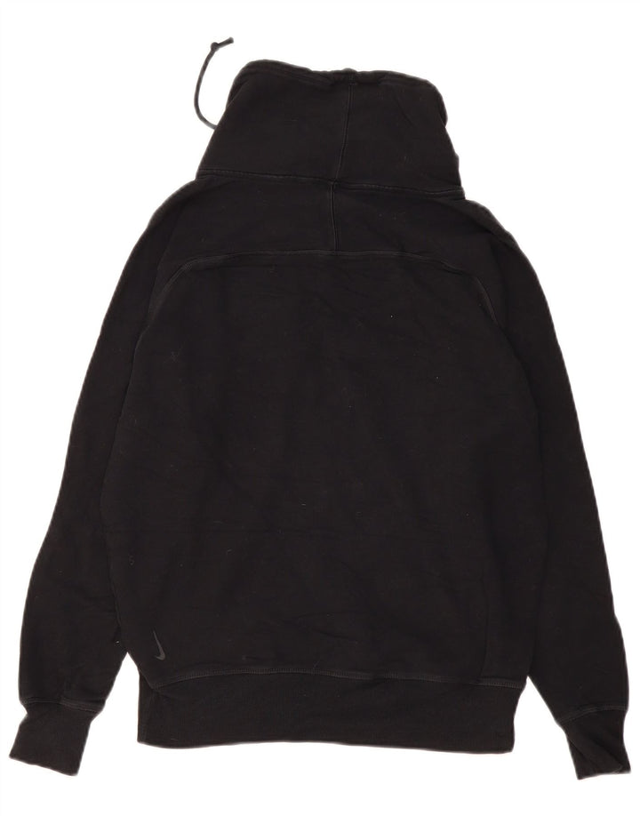 Nike feminino oversized moletom jumper uk 6 xs algodão preto