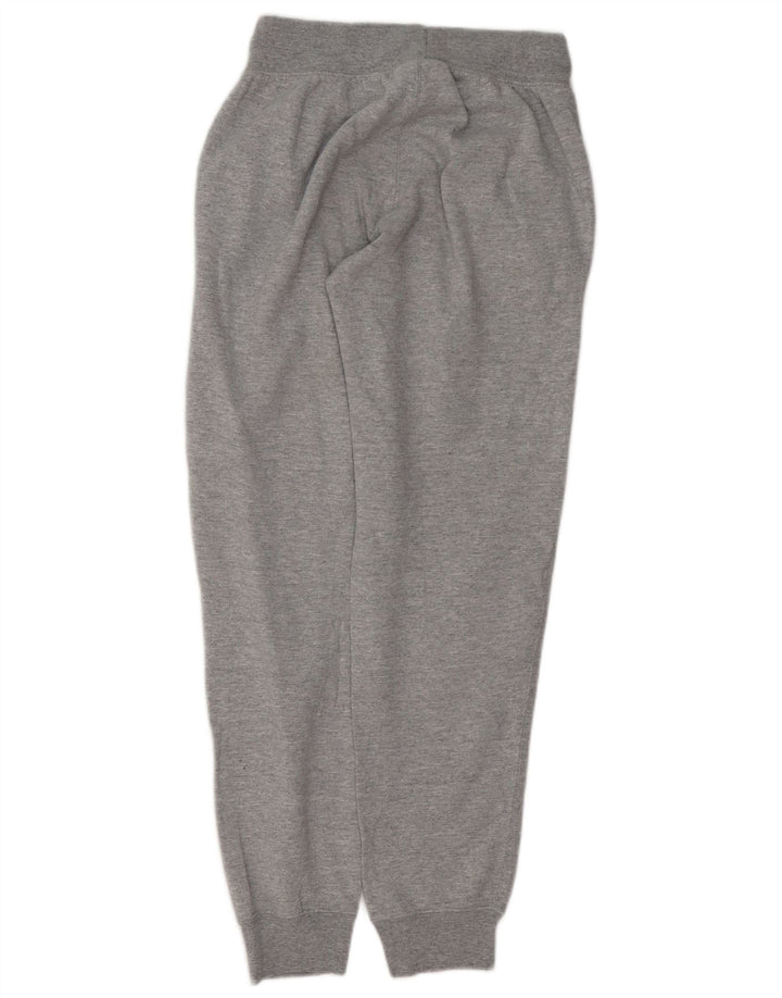 CHAMPION Mens Graphic Tracksuit Trousers Joggers Small Grey Flecked Cotton