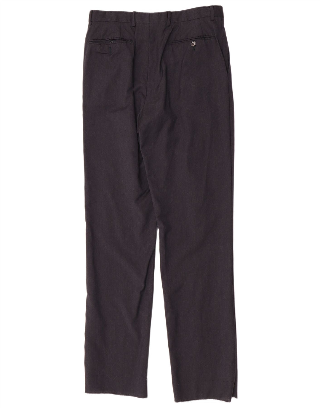 Calça masculina Trussardi de terno reto IT 48 médio W32 L34 azul marinho