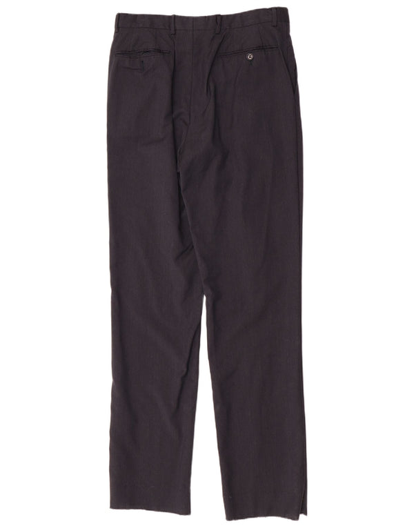 Trussardi Mens Straight Suit Trousers IT 48 Medium W32 L34 Navy Blue