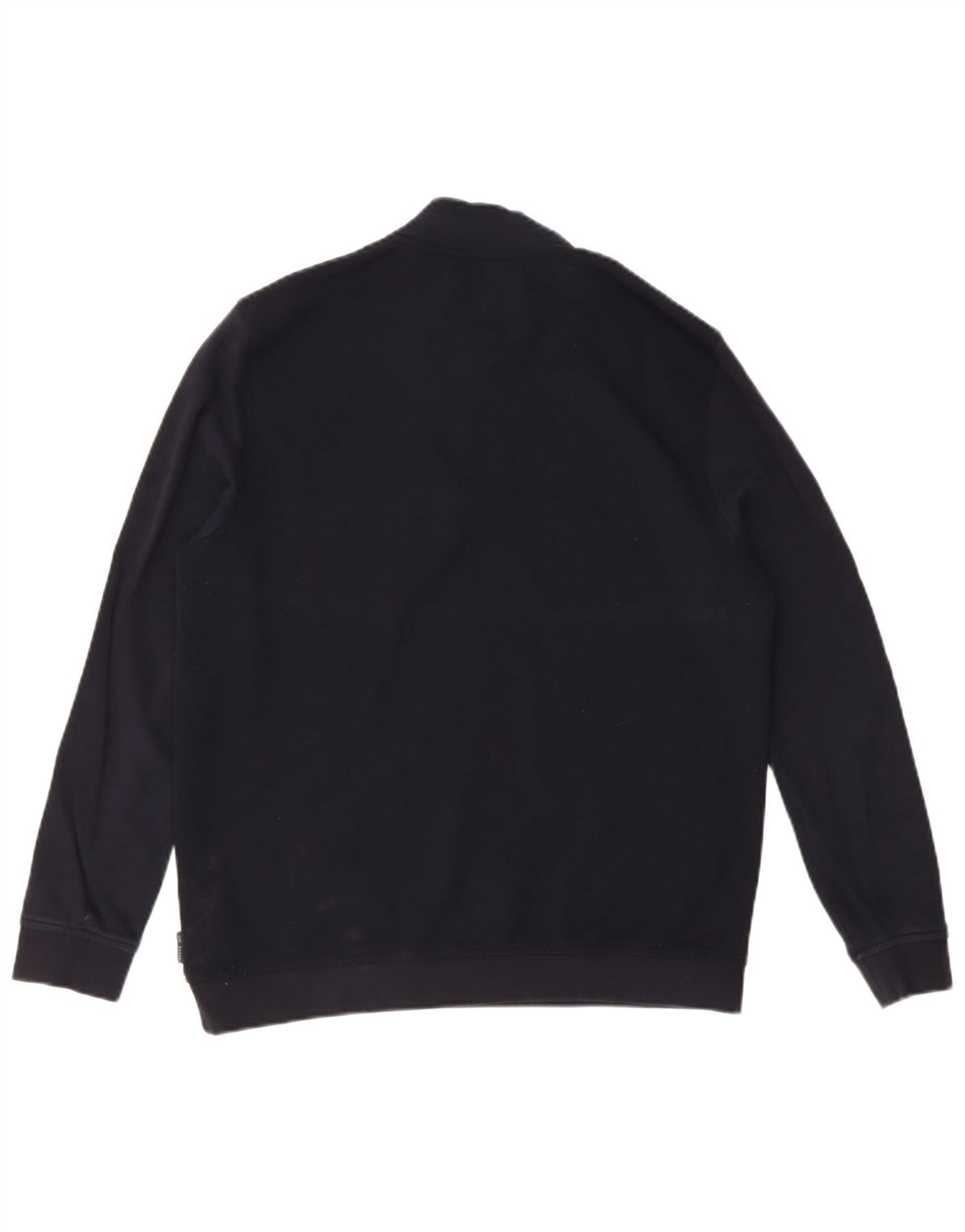 Suéter masculino Ted Baker com zíper e pescoço, tamanho 4, grande, azul marinho, poliéster