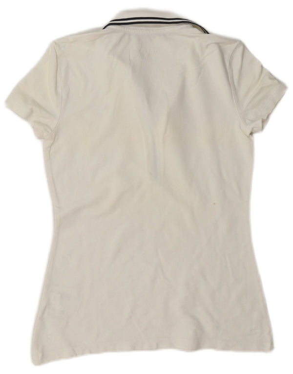 Tommy Hilfiger Womens Polo Shirt UK 6 XS White Cotton