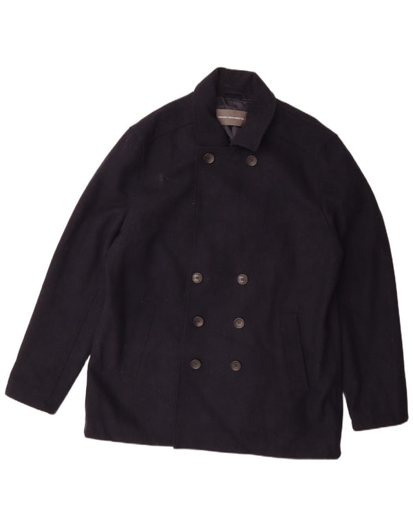 Casaco masculino ervilha French Connection UK 44 2XL azul marinho