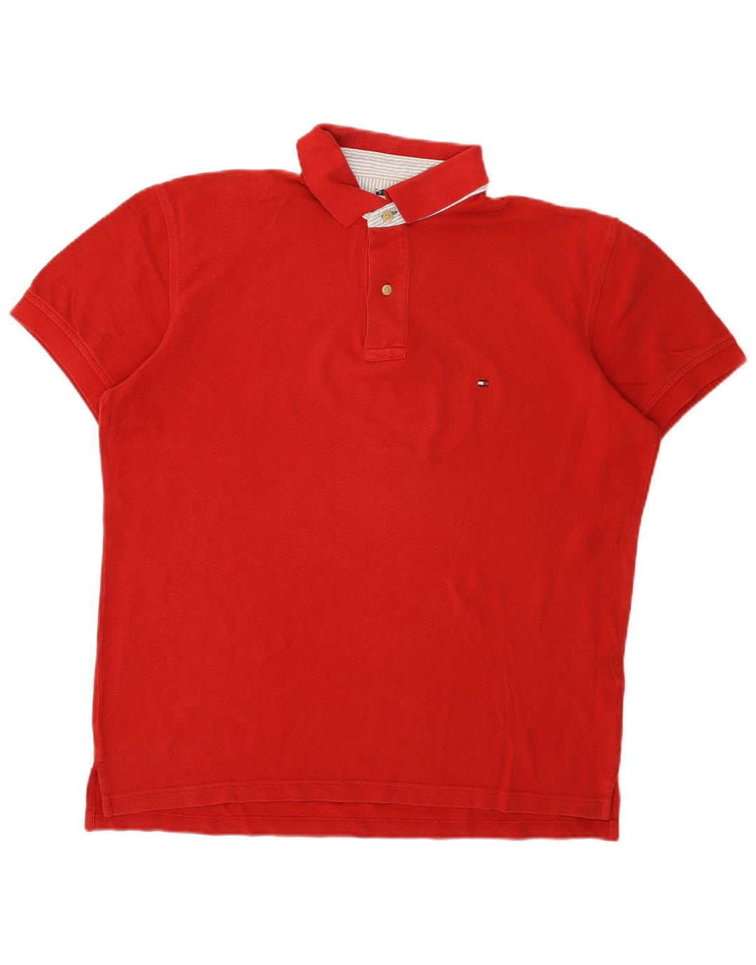 Camisa polo masculina Tommy Hilfiger grande algodão vermelho