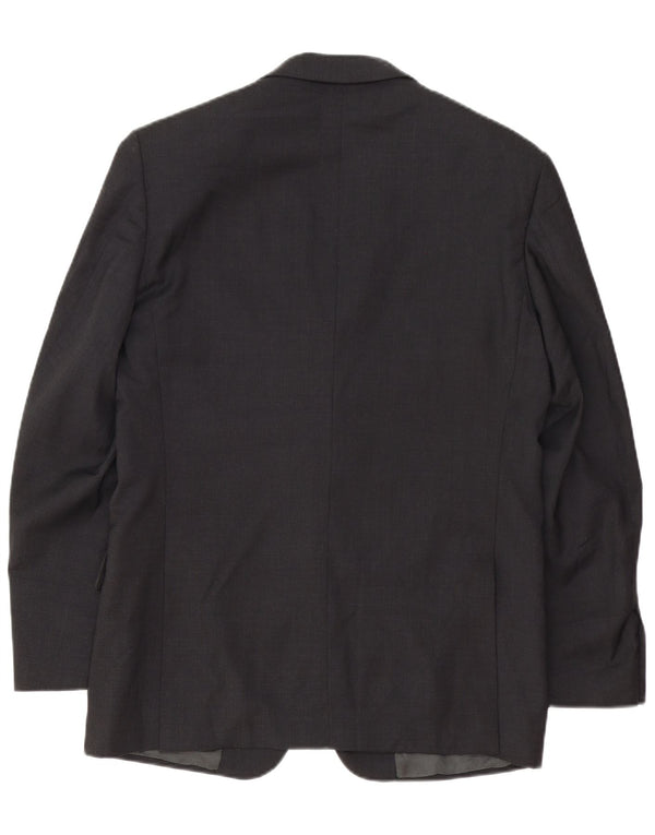 Jaqueta Blazer Masculina Valentino com 3 Botões IT 48 Lã Cinza Médio