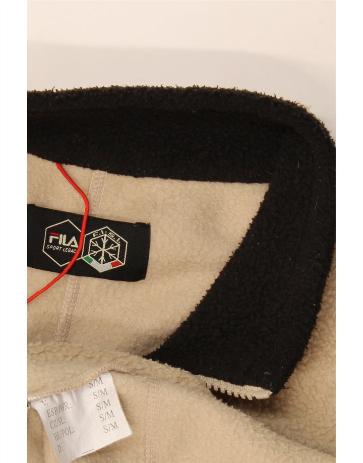 Jaqueta de lã masculina FILA UK 36 poliéster colorblock bege pequeno