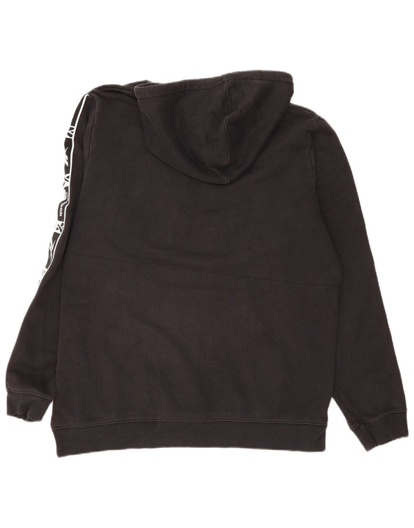 Reebok Mens Graphic Hoodie Jumper XL Algodão Preto