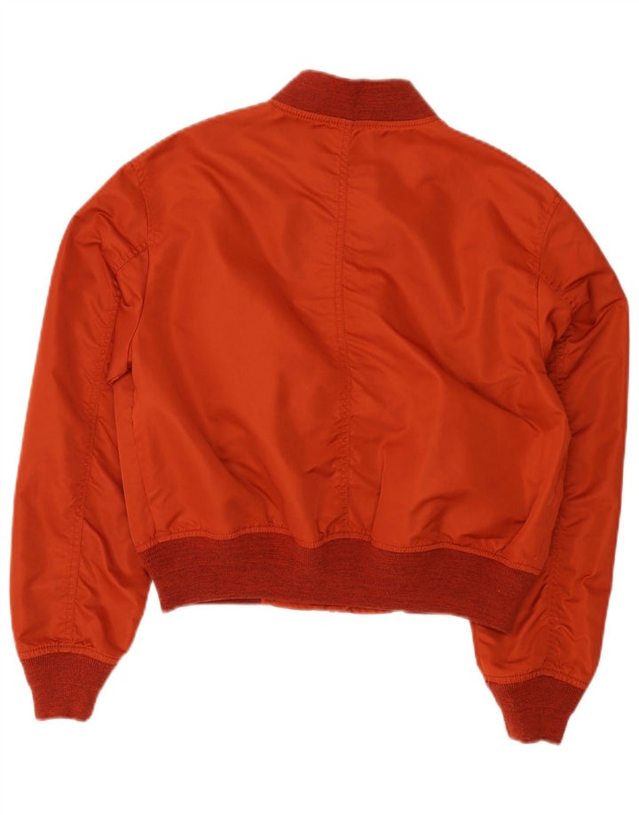 Jaqueta bomber superdimensionada feminina Superdry UK 8 pequena vermelha nylon