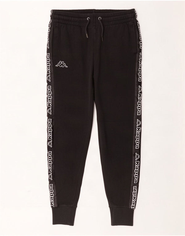 Kappa Mens Graphic Tracksuit Calças Joggers Pequeno Algodão Preto