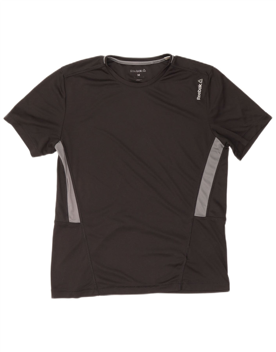 Camiseta feminina REEBOK UK 14 médio preto colorblock poliéster