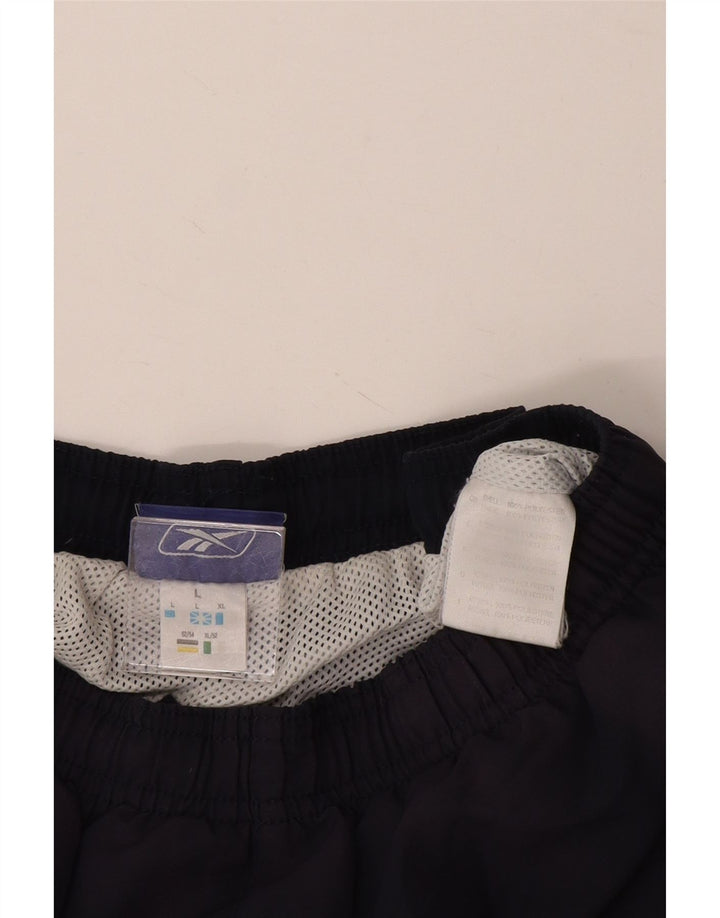 Shorts de natação masculino REEBOK grande poliéster azul marinho