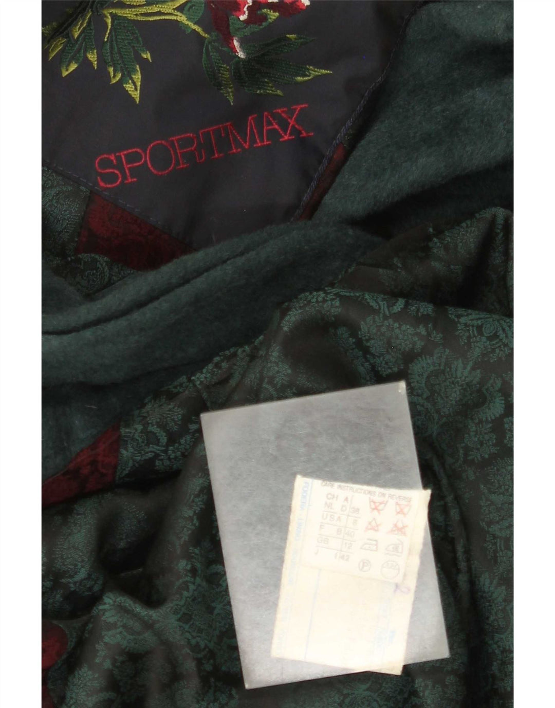 Sobretudo feminino Sportmax oversized UK 12 lã verde médio