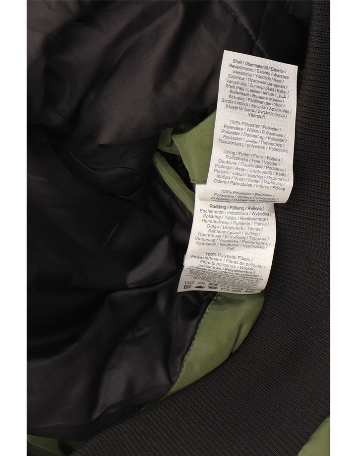 Jaqueta bomber masculina acolchoada com capuz Jack & Jones Reino Unido 40 poliéster verde grande