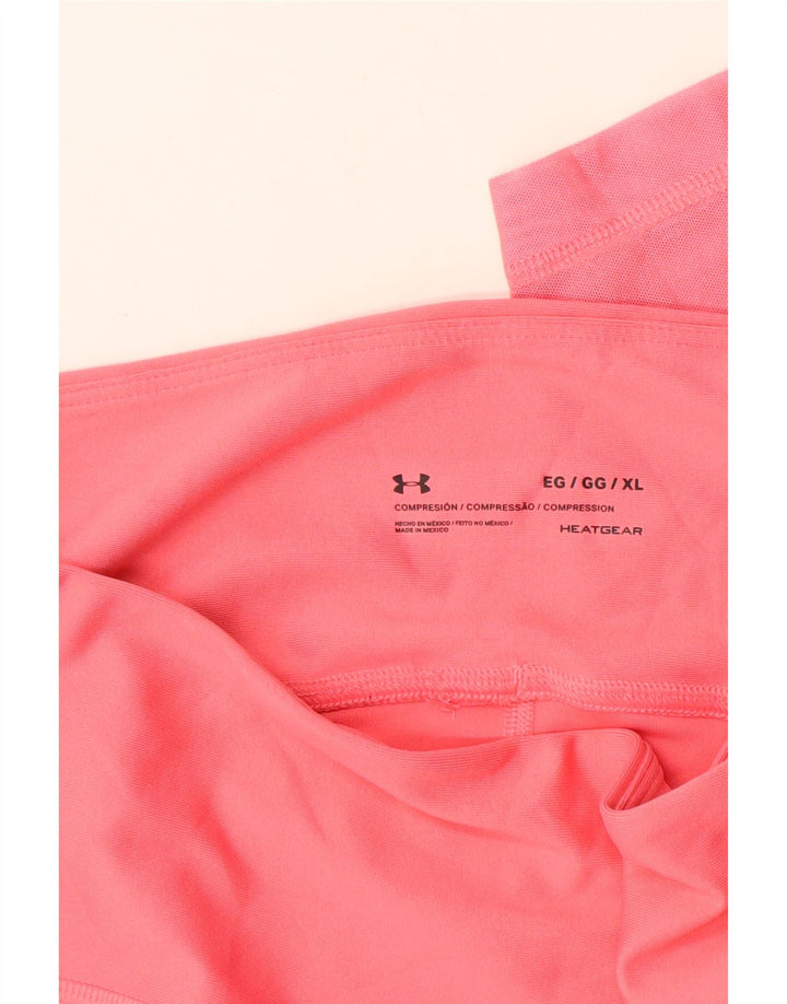 Leggings femininas Under Armour Heat Gear Graphic UK 18 XL rosa poliéster