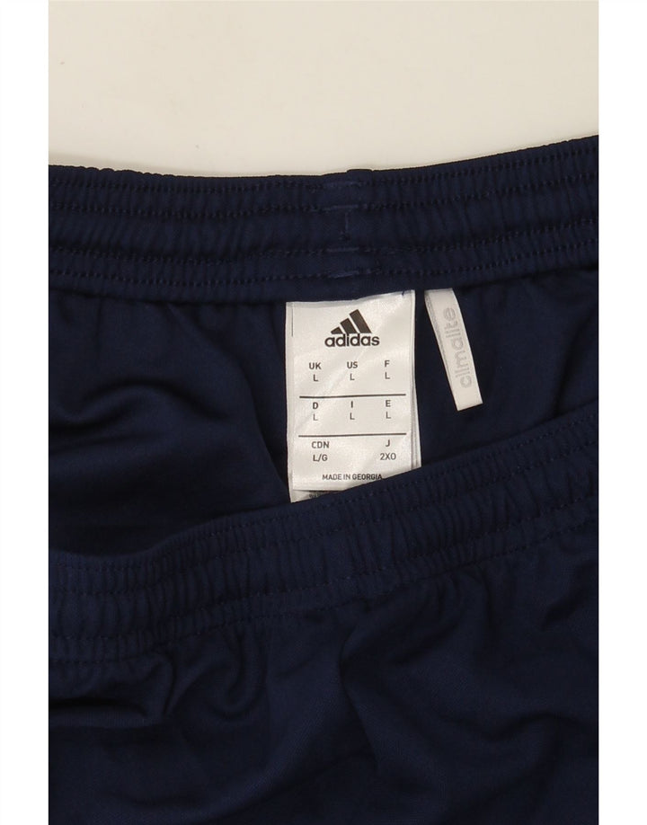 Shorts esportivos masculinos Adidas Climalite grandes poliéster azul marinho