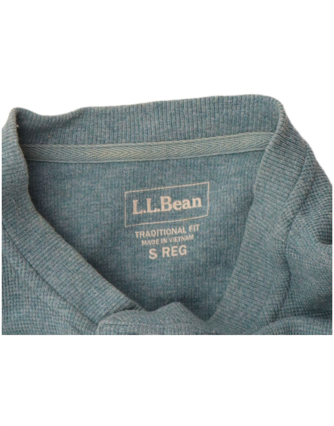 L.L.BEAN Top masculino de ajuste tradicional manga comprida pequeno algodão azul
