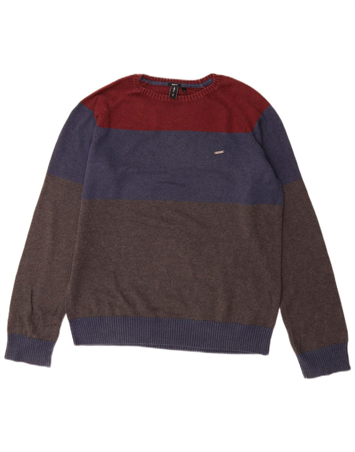 Suéter masculino O'Neill com gola redonda, bloco colorido médio multicolorido