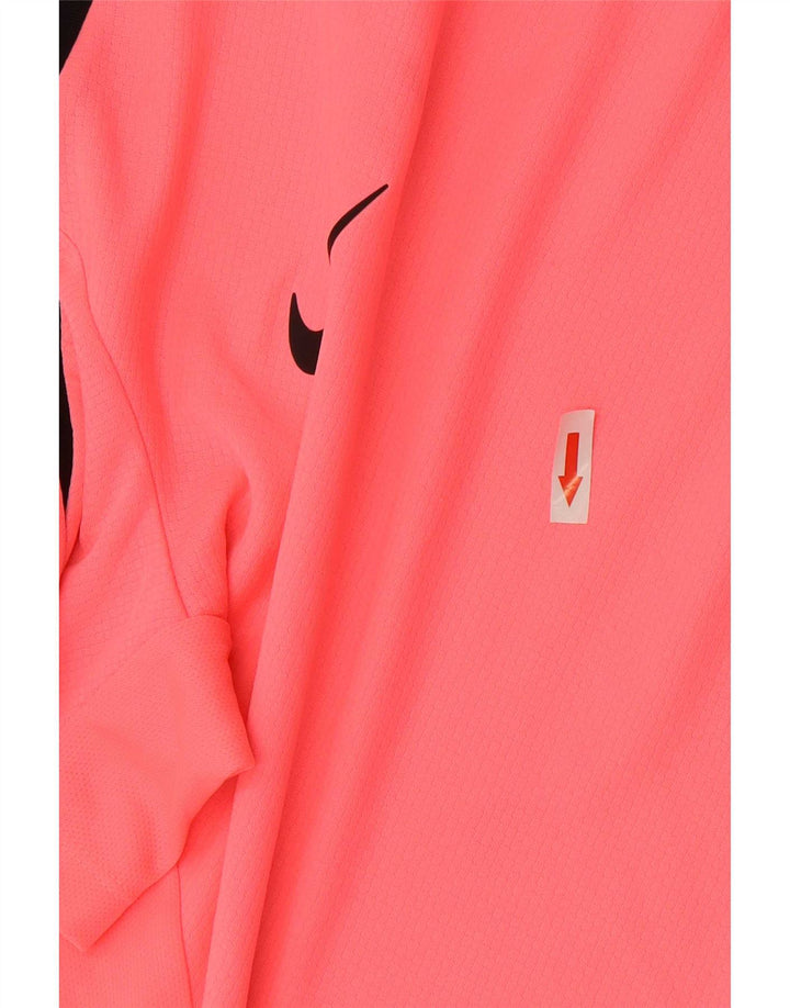 Camiseta Nike Masculina Dri Fit Top Grande Rosa Colorblock Poliéster
