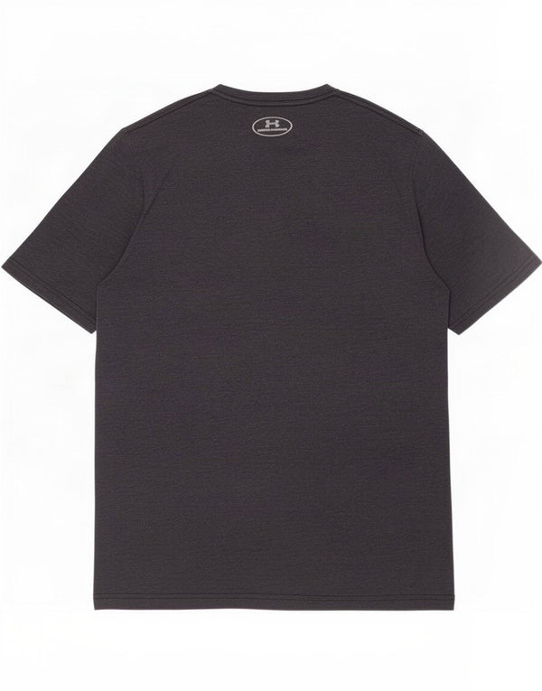 Camiseta masculina Under Armour Heat Gear Top cinza médio manchado