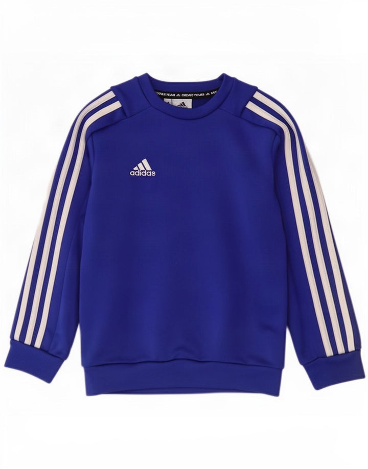 Camisola Adidas Menino Jumper 7-8 Anos Azul Poliéster