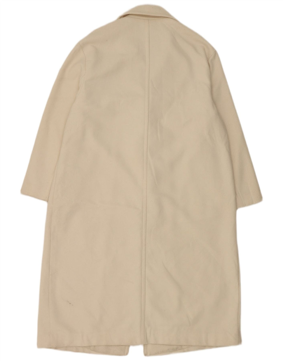 Sobretudo feminino Zara UK 16 grande poliéster branco