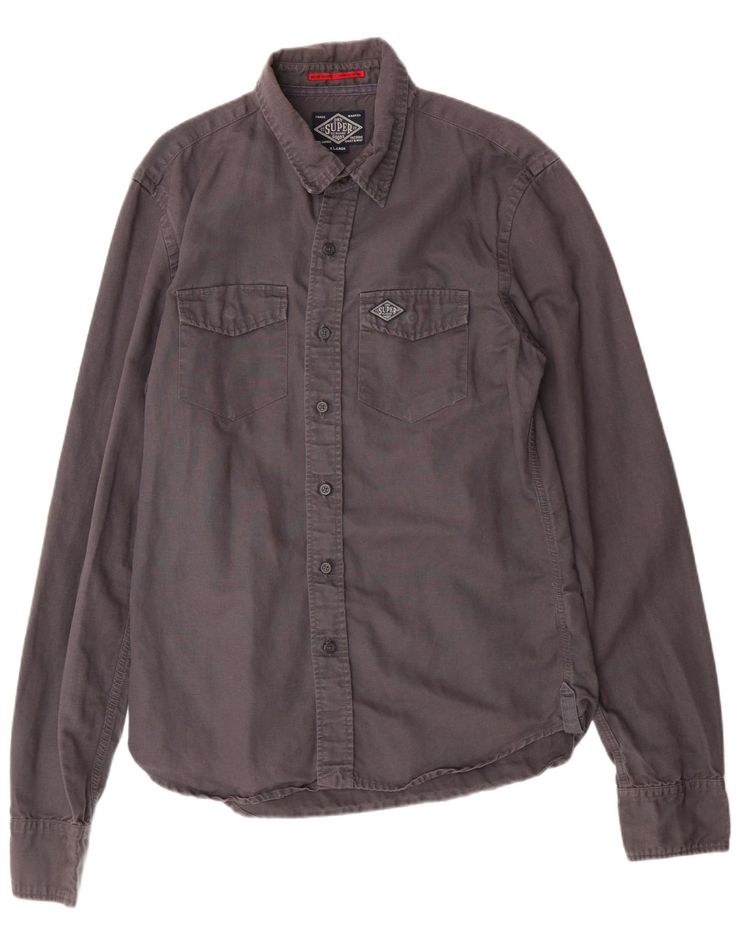 Camisa masculina Superdry XL cinza algodão