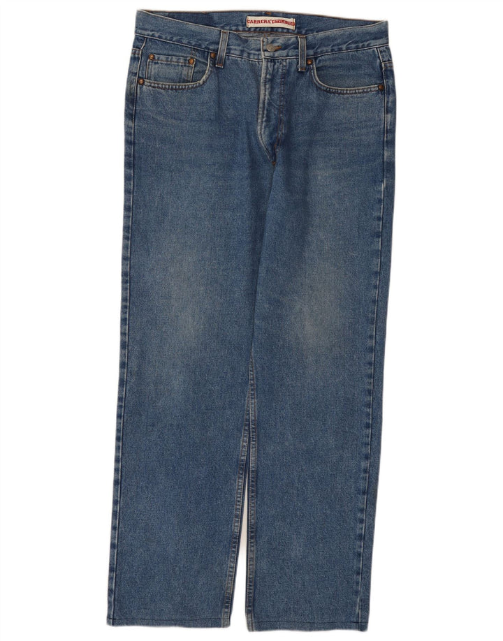 Carrera Mens Straight Jeans IT 52 XL W36 L31 Azul Algodão