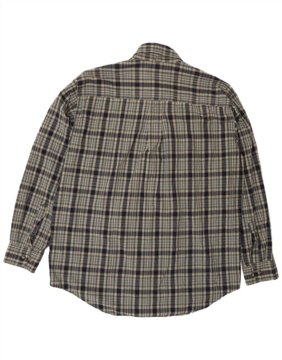 Camisa masculina Timberland médio azul xadrez algodão