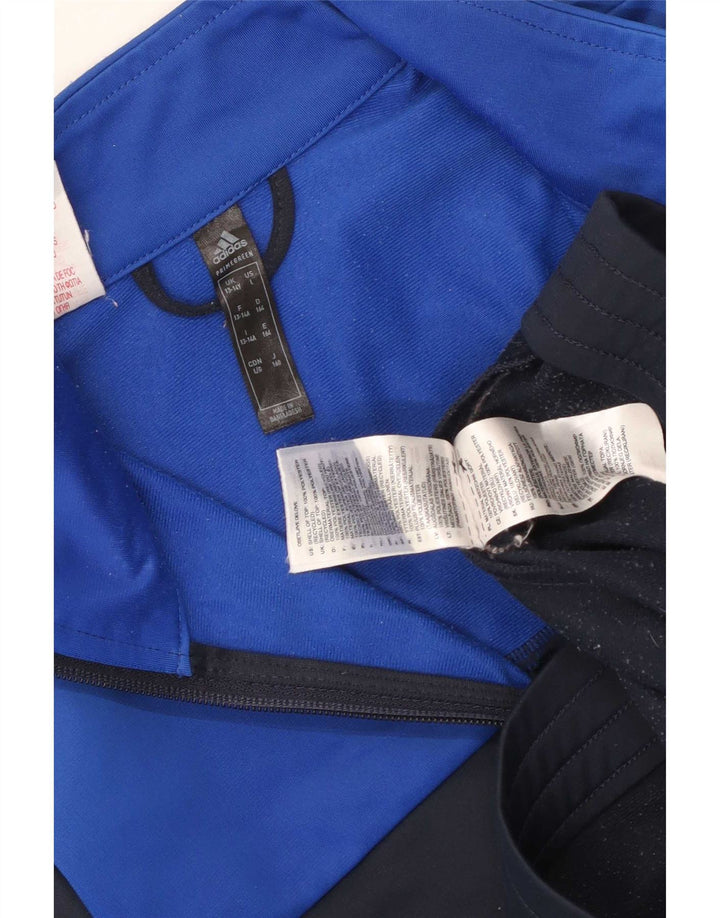 Jaqueta Adidas Meninos Treino Top 13-14 Anos Azul Colorblock Poliéster