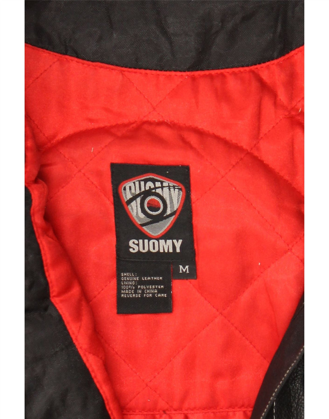 Jaqueta feminina de couro Suomy Moto Racer Reino Unido 12 couro preto médio
