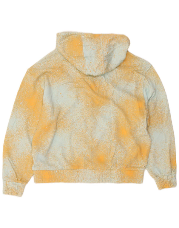 Adidas feminino oversized zip moletom com capuz UK 6 XS amarelo tie-dye