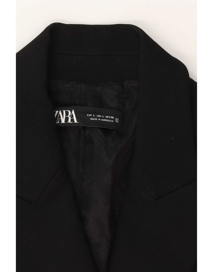 Jaqueta blazer feminina Zara com peito duplo Reino Unido 14 grande preto