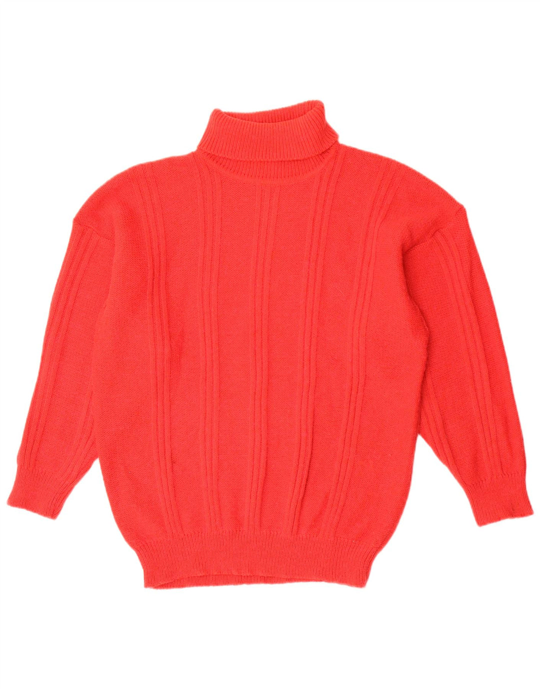 Suéter vintage masculino com gola redonda XL em acrílico vermelho