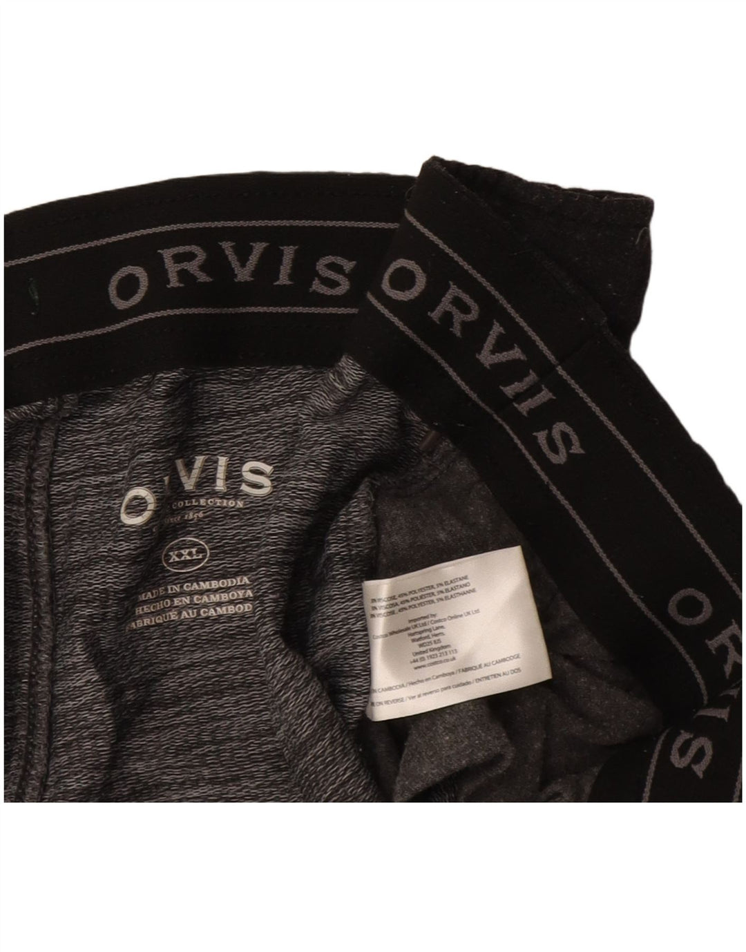 Calça de treino masculina Orvis 2XL viscose cinza
