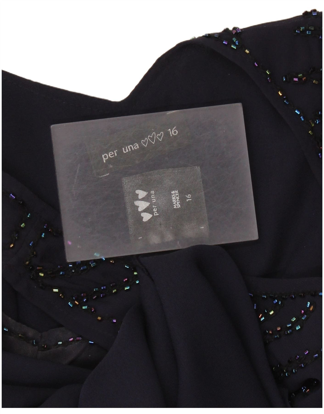 Vestido feminino Marks & Spencer sem mangas evasê Reino Unido 16 grande roxo poliéster