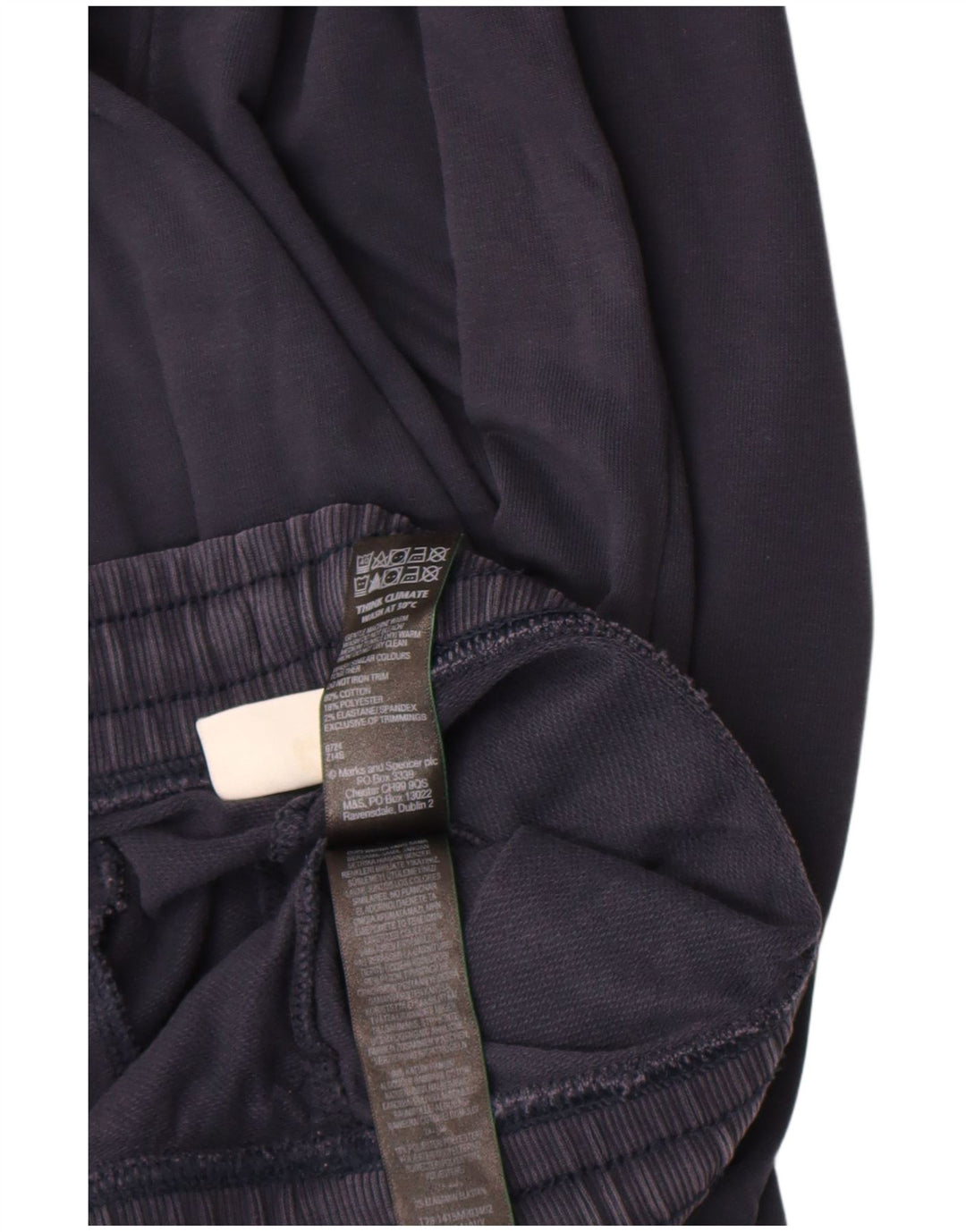 Calça de treino masculina Marks & Spencer 2XL algodão azul marinho