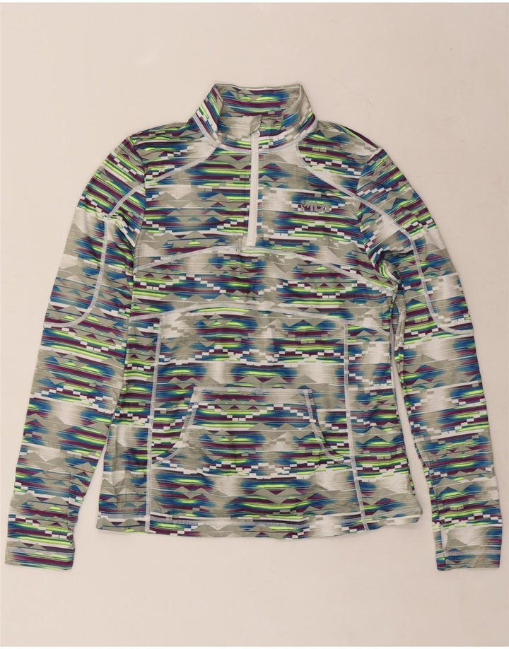 FILA Pulôver Feminino Top de Treino UK 12 Médio Multicolorido Geométrico