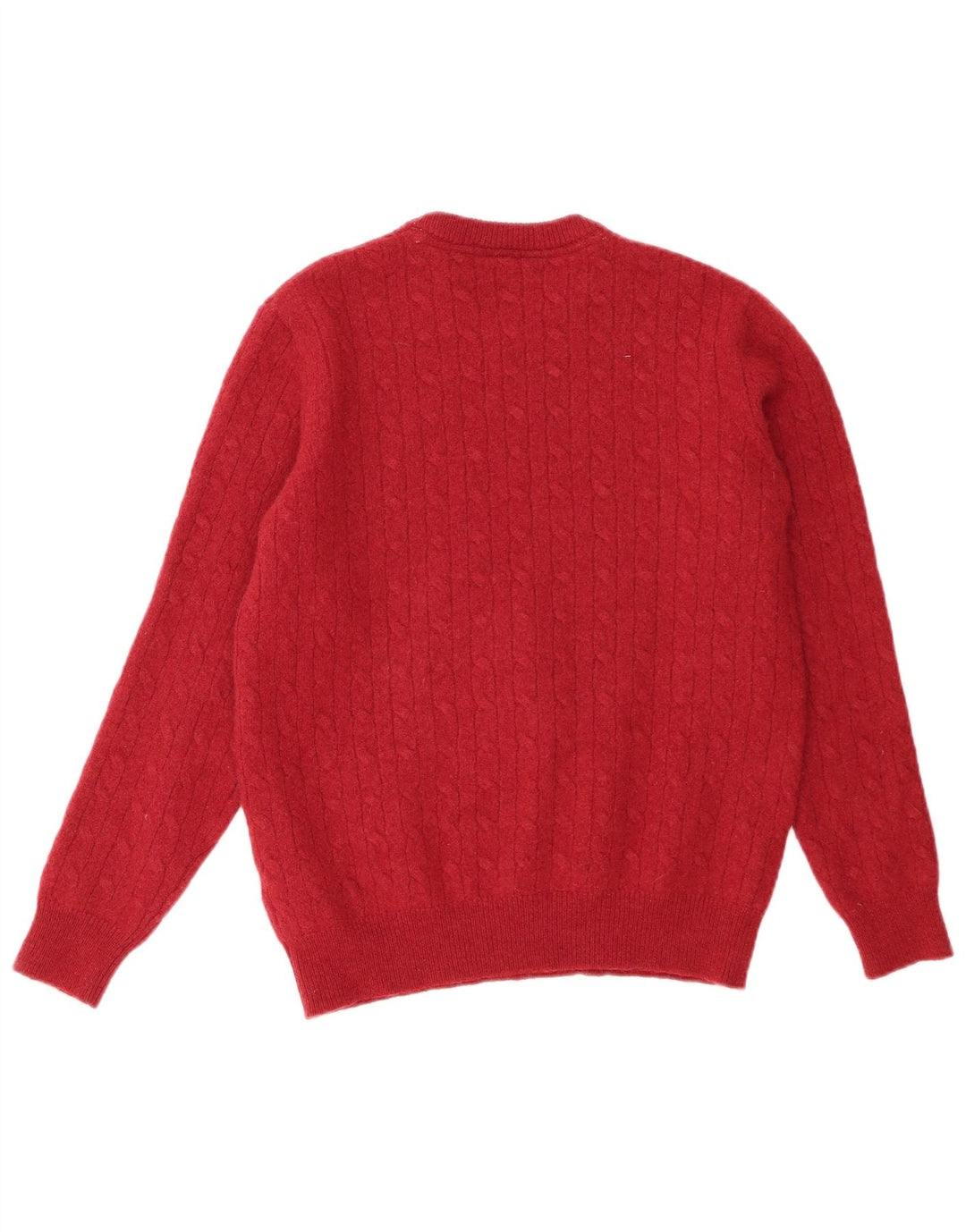 Crew Clothing Suéter masculino com gola em lã de cordeiro vermelho médio